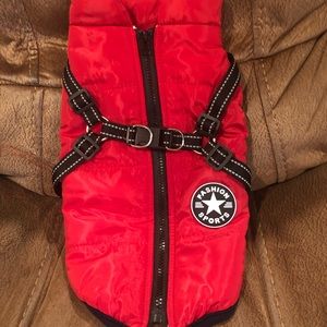 Sport Fashion PawRoll Dog Winter Jacket Red Size Medium